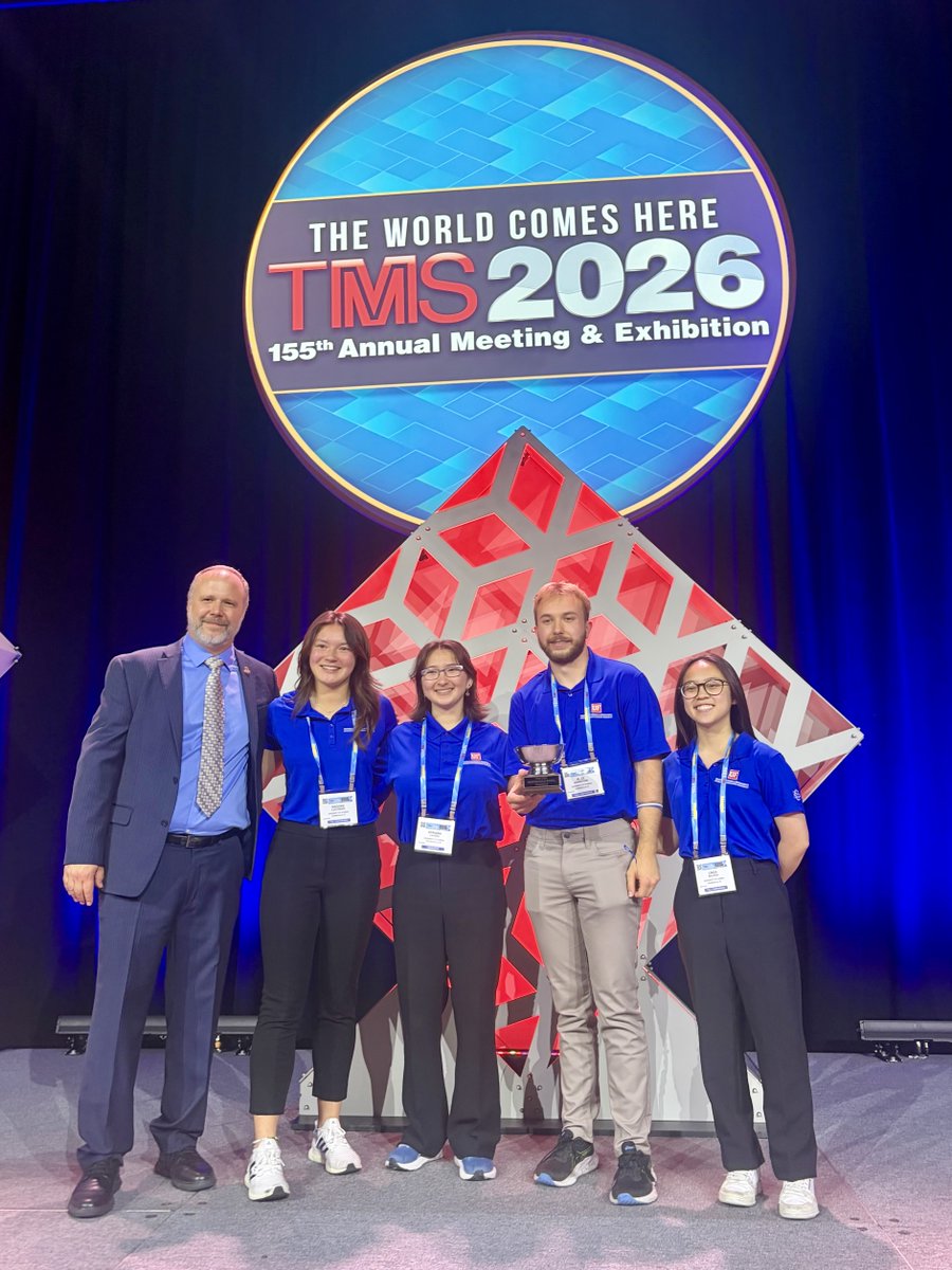TMSSociety's tweet photo. The 2026 TMS Materials Bowl brought fast-paced trivia, team spirit, and plenty of cheering on Sunday afternoon! 🧠🏆 

Congrats to our winners: 
🥇 @UF
🥈 @IowaStateU

The fun continued at the Student Networking Reception, where students, professors, and faculty connected over light food and great conversation. #TMS2026 #TMSAnnualMeeting