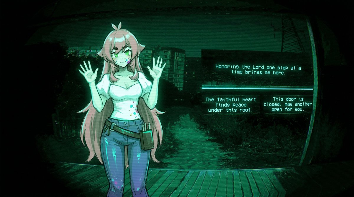 "Revelation 3:20"

Me: What?...............

"Behold, I stand at the door, and knock"

-----

Should I let this lady in so she can get some rest after a troublesome month? <a href="/celestiumart/">Celestium ☦️💎☕</a>