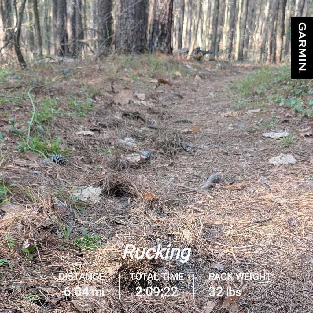 Weighted hike before the storms roll in.  #garmin #rucking