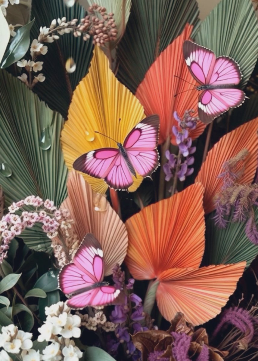 BelleLaudere's tweet image. When leaves decide to glow like a sunset 🌴🤍😍 #Flower #art #FloralDesign #NatureBeauty