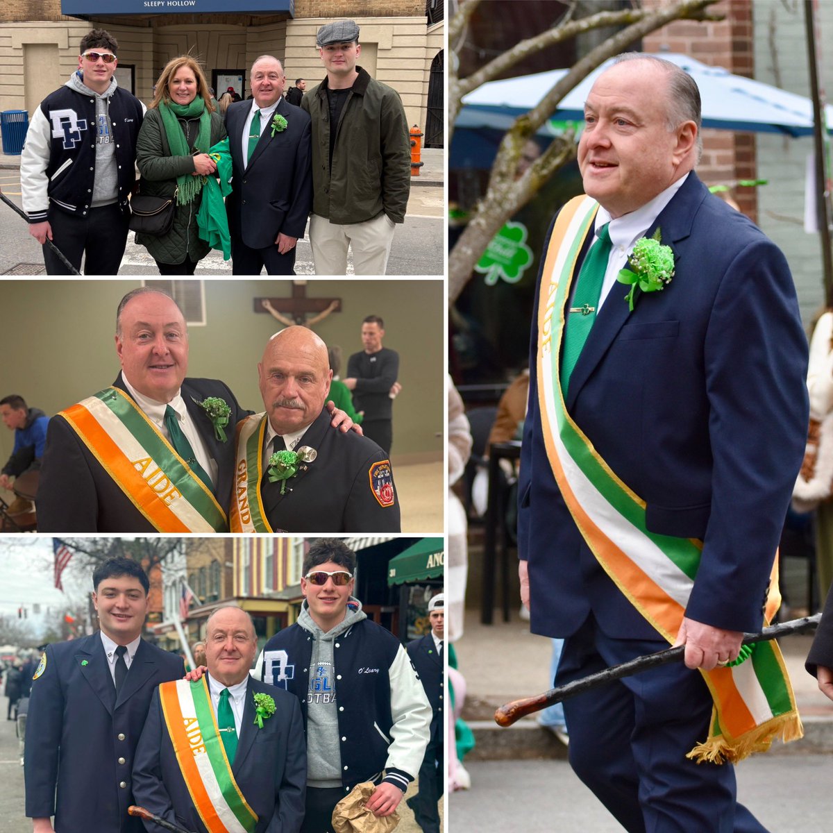 Olearys86's tweet photo. Amazing Day @ the Sleepy Hollow St. Pats Parade ☘️🇮🇪💚@DFfootball1 @TheMusicHall @iaff2004 @TheHudsonIndy https://t.co/jeLGVl5Tap