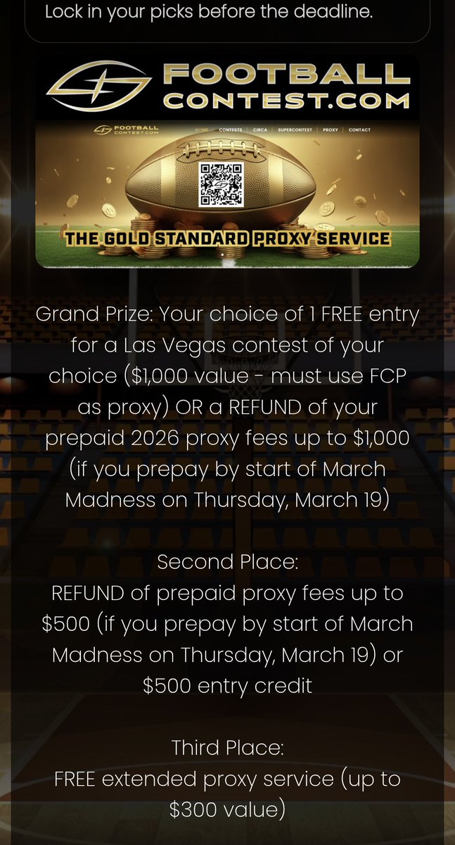 Circa Million/Survivor/SuperContest Proxy Service tweet media