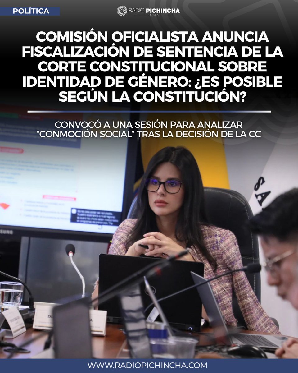 🏛 #Política | La Comisión de Transparencia convocó a una sesión para analizar la “conmoción social” generada por la sentencia de la <a href="/CorteConstEcu/">Corte Constitucional</a> que permite, bajo ciertas condiciones, el cambio de identidad de género en adolescentes.
Los detalles 👇
radiopichincha.com/comision-ofici…