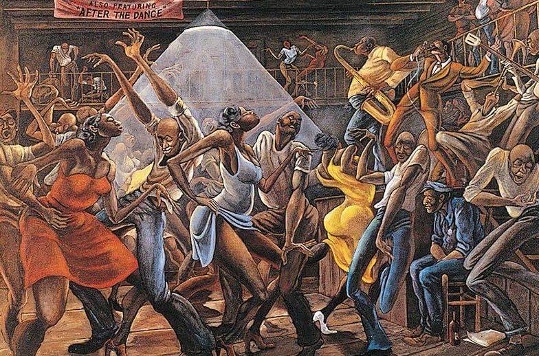 ragingmotelfire's tweet image. I genuinely thought this picture of Miles Caton performing I Lied To You at the Oscars was a painting!! Literally looks like it belongs in the Sinners poster that was inspired by the iconic “Sugar Shack” painting by Ernie Barnes!! Absolute art!!!