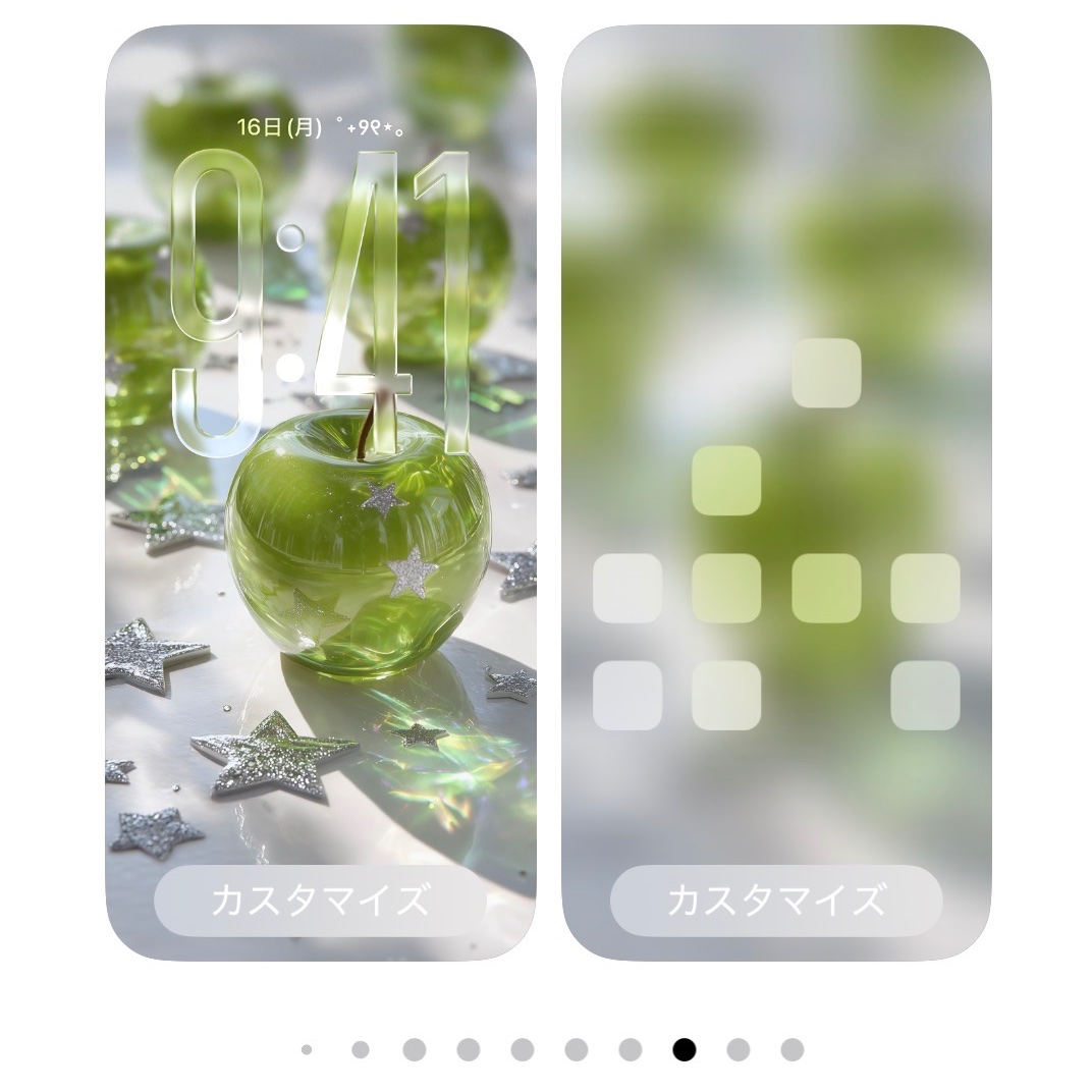 WidgetClub's tweet photo. つやつやグリーンアップル壁紙を無料配布🍏˖ ࣪
ホーム画面やロック画面、ストーリー背景に使ってね.ᐟ

みなさん、何のモチーフが好きですか？🫣💭

𝐖𝐢𝐝𝐠𝐞𝐭𝐂𝐥𝐮𝐛のアプリ📱を使うとおしゃれで可愛い壁紙がいっぱいダウンロードできます🤍 https://t.co/v6cqVIl7Gu