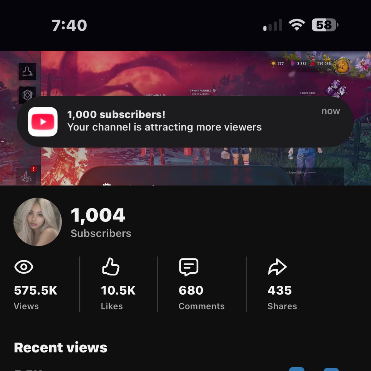 aikoumi's tweet photo. YO GUYS! This was an insane notification to receive. Thank you so much for 1,000 subs on YOUTUBE AHHH ❤️ red app is too sweet 👏🏼🥰 https://t.co/D5nDfOkFqo