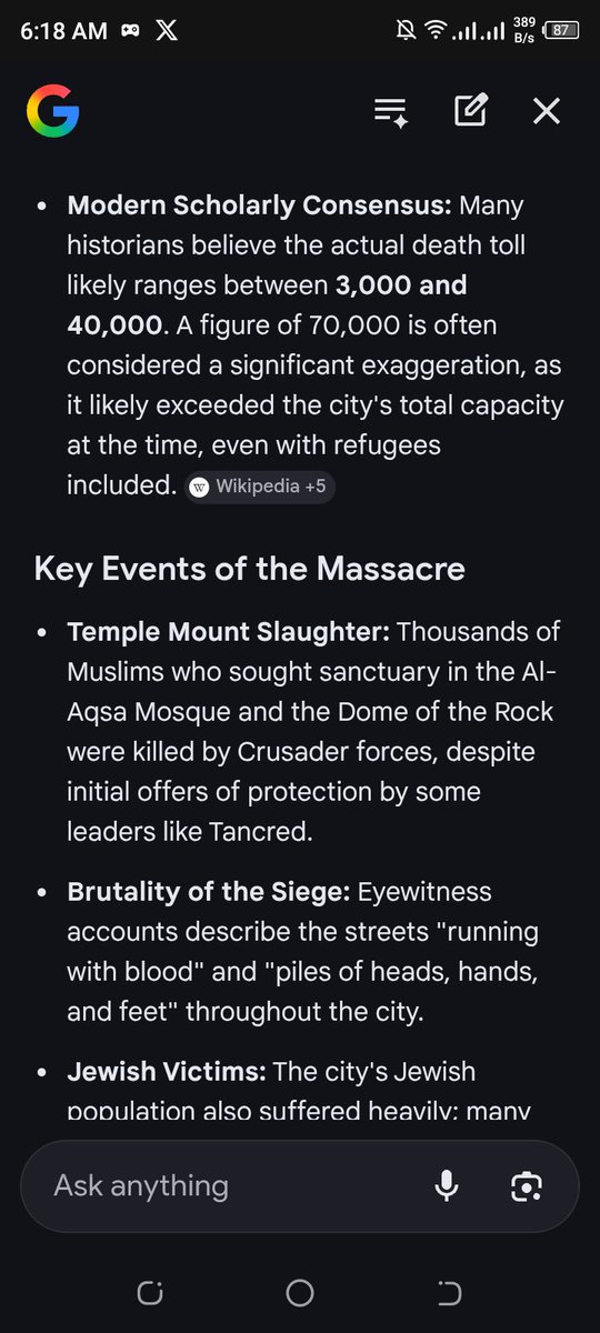 AliRiaz04's tweet photo. @hayleyphoenix22 @EddieG3141 @ShaykhSulaiman If you say that google is a Nazi site than that's a different story. When Muslims first time conquered the Jerusalem not one christian was got killed but when christians took the control they committed the genocide. https://t.co/sdW0qblURQ