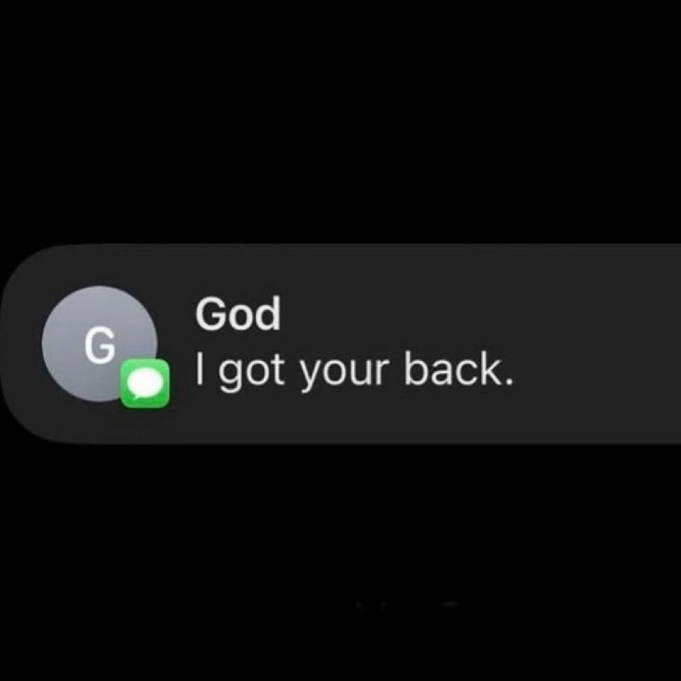 God got it.