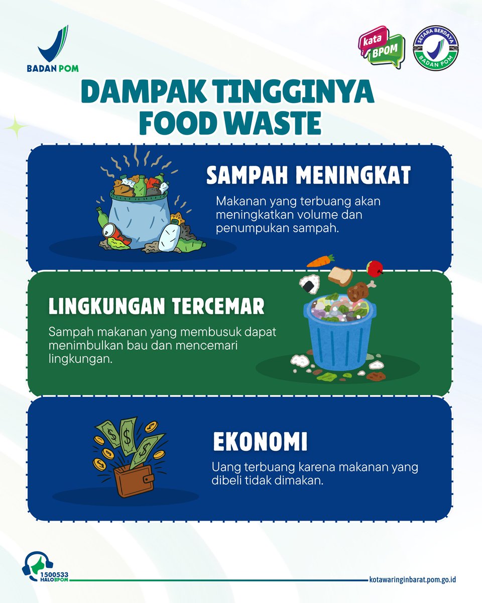 bpomkobar's tweet photo. energi, air, dan sumber daya yang digunakan untuk memproduksi makanan menjadi sia-sia.

Yuk mulai dari hal sederhana:
✔️ Ambil makanan secukupnya
✔️ Beli secukupnya
✔️ Simpan makanan dengan benar
✔️ Jangan lupa Cek KLIK sebelum membeli makanan https://t.co/0ObvZkrJgp