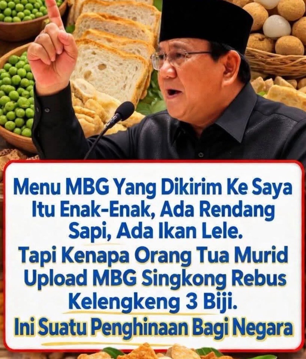 Nah loh ,,,,,, ketauan MBG suka lapor bo’ong pd Presiden, ini lah yg disebut ABS