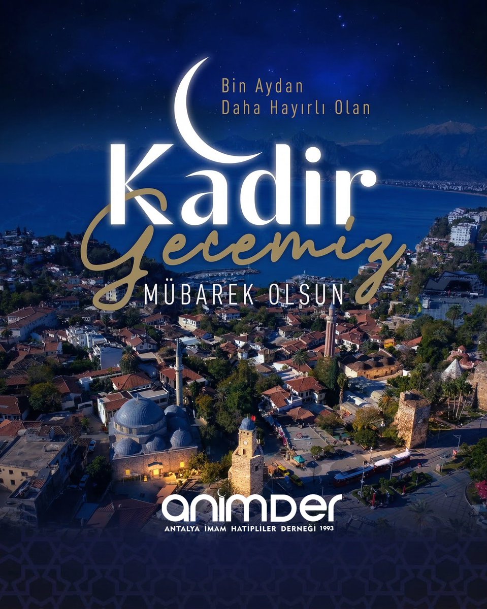 animderihl's tweet photo. Rahmet ve mağfiret kapılarının açıldığı mübarek Kadir Gecesi’nin başta Filistin olmak üzere zulüm altındaki tüm Bilâd-ı İslâm beldelerine huzur, selâmet ve nusret getirmesini Cenâb-ı Hak’tan niyaz ederiz.
Kadir Gecemiz mübarek olsun. https://t.co/3QI41OAZSM
