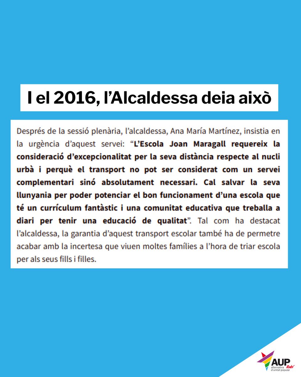 AUP Rubí #HiHaAlternativa tweet media