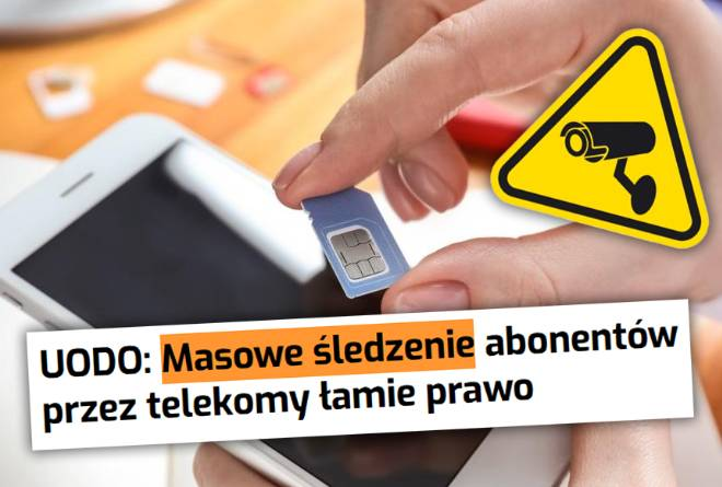 ⁨Operatorzy komórkowi śledzą MILIONY Polaków NA ZLECENIE PAŃSTWA!
To łamanie Konstytucji!

Wiedzą do kogo dzwonisz, gdzie się logujesz i z jakiej lokalizacji. A wszystko to obowiązkowo, przez wyraźny obowiązek narzucony przez państwo.

Polskie państwo od lat utrzymuje system