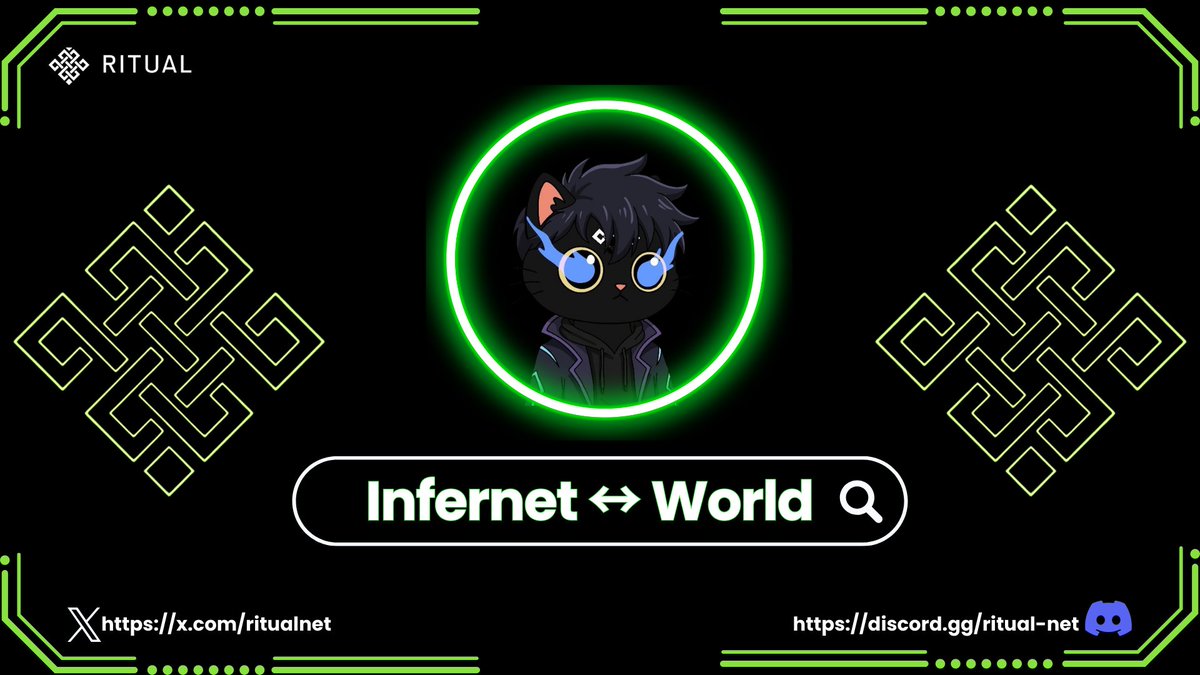 Infernet ↔︎ World <a href="/ritualnet/">Ritual</a>
Infernet as a Natively Integrated Oracle Network

Infernet is a decentralized oracle network specifically designed for AI workloads and heterogeneous compute. Instead of only delivering simple off-chain data (like prices), Infernet nodes can perform