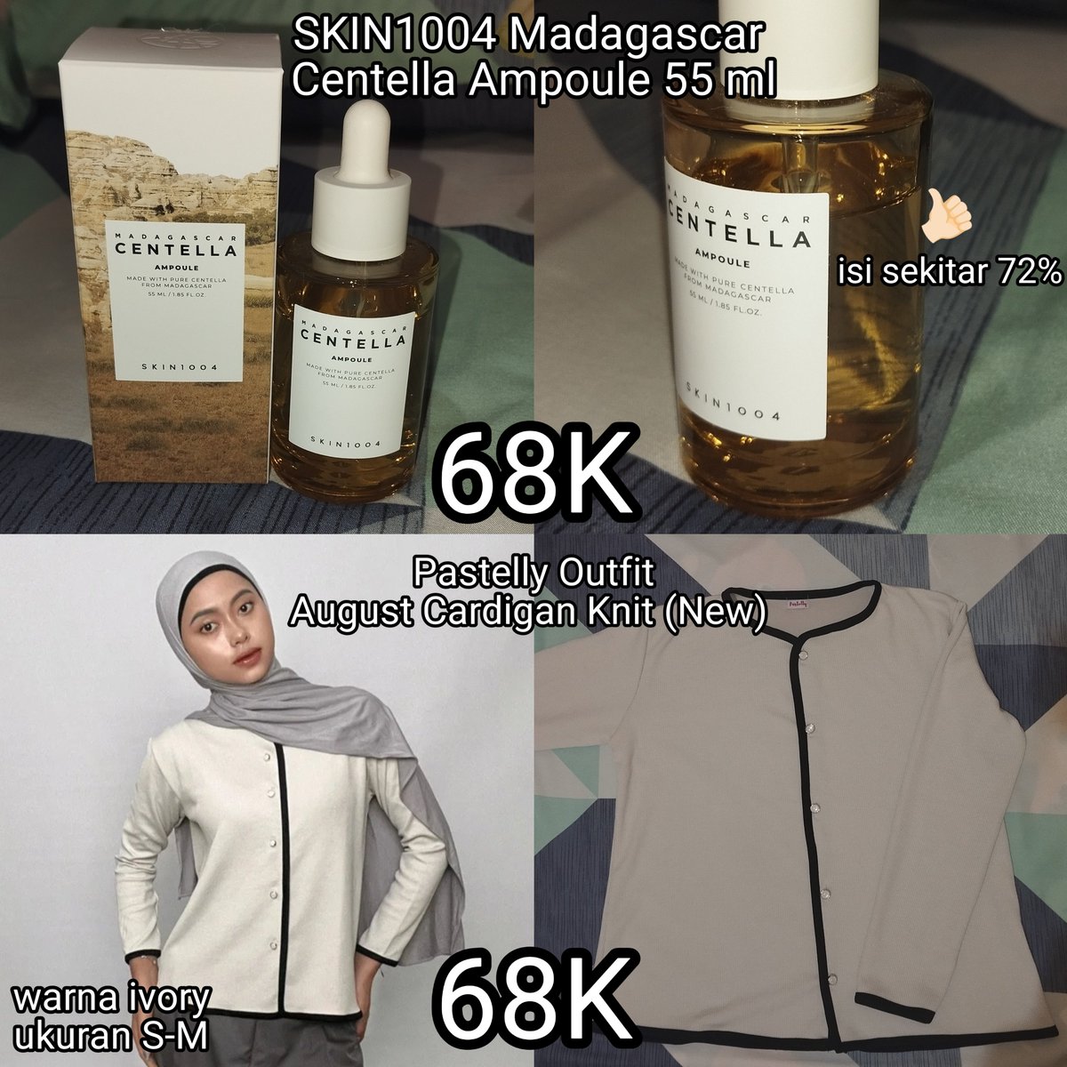 pureureunnn's tweet photo. yuk yang nyari cardigan &amp; ampoule skin1004 centella

#wts https://t.co/DPiroyzW9R