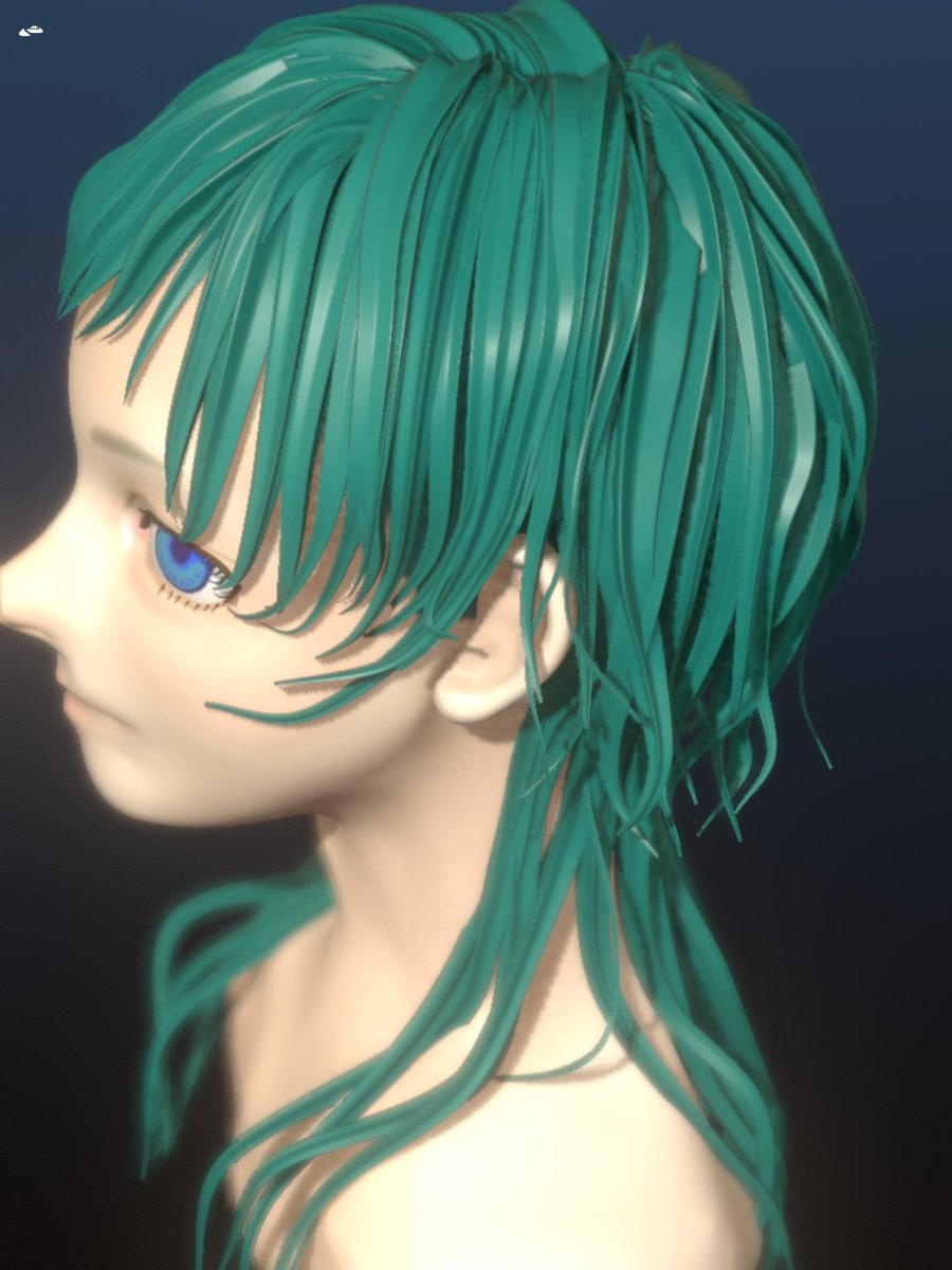 mozzzzdayo's tweet photo. これは3DCGの練習に昔作ったラキオ　似てないけども https://t.co/OoW8kzgVCr