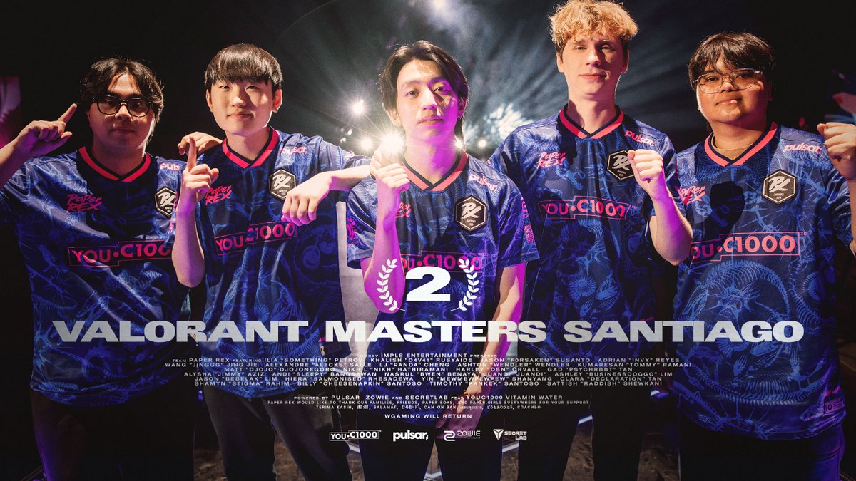 Our #VALORANTMasters Santiago journey ends with a second place finish, and we couldn't be more proud of our team and the fight they showed every step of the way.

Thank you to everyone who believed, everyone behind the scenes who's put in the long nights and the unseen hours, and