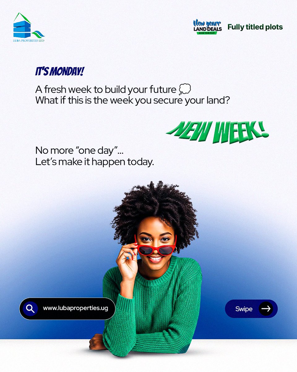 Luba_Properties's tweet image. New Week. New Opportunities. 🌅

Don’t just dream about the future—
 invest in it today.
📍 Affordable plots available

#LubaProperties #LandInvestment 
#MondayMotivation #SmartInvestment
