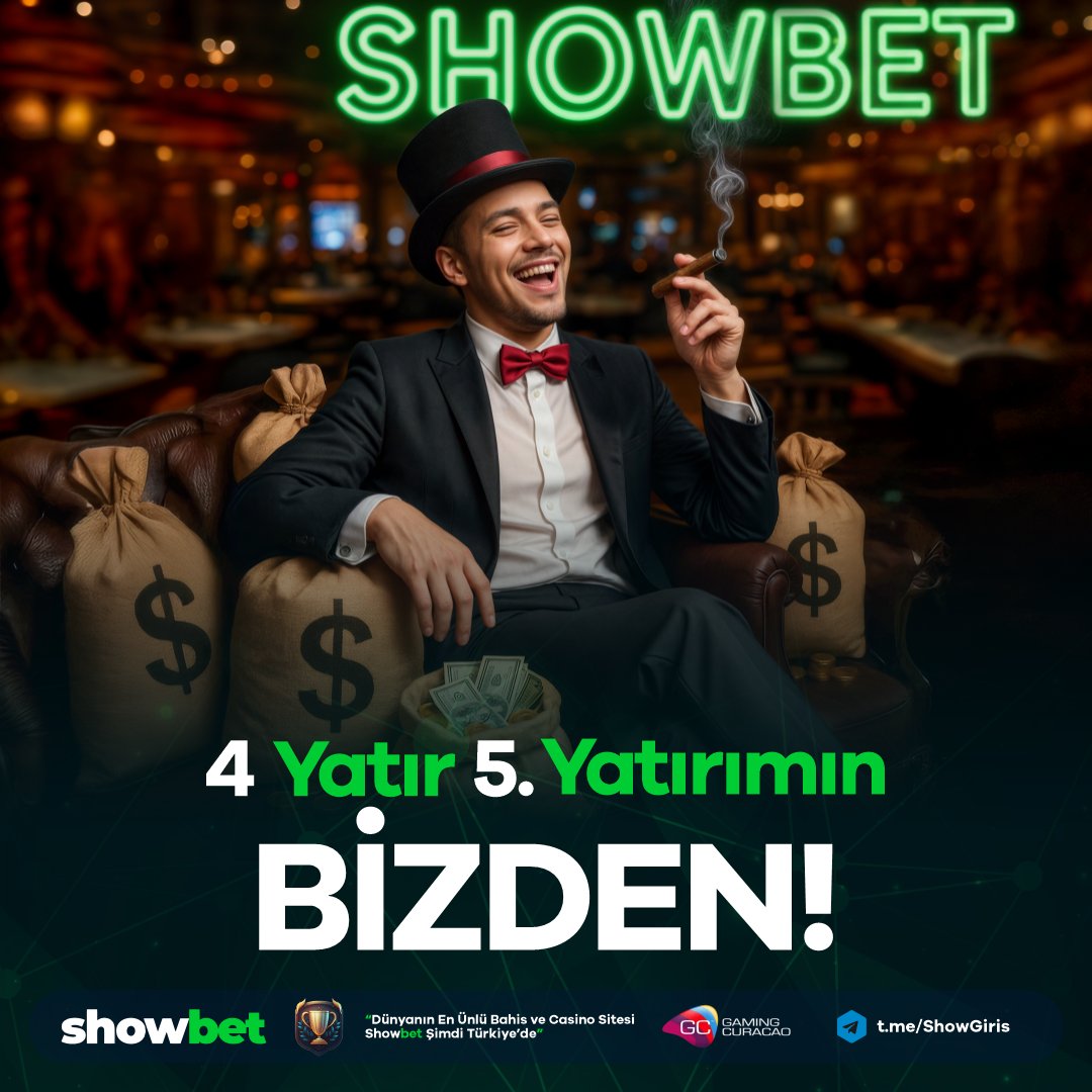 ShowBet ile Büyük Kazançlar Seni Bekliyor 

👑 4️⃣ Yatırım yapana 5️⃣. Yatırım Bizden 

⚠️Her Yatırım Min 500 ₺ ve Üzeri Olmalıdır.
⚠️Alınan Bonus Sadece '' Pragmatic Play ve POPOK Gaming '' Oyunlarında Geçerlidir.
t.ly/ShowbetGirisYap