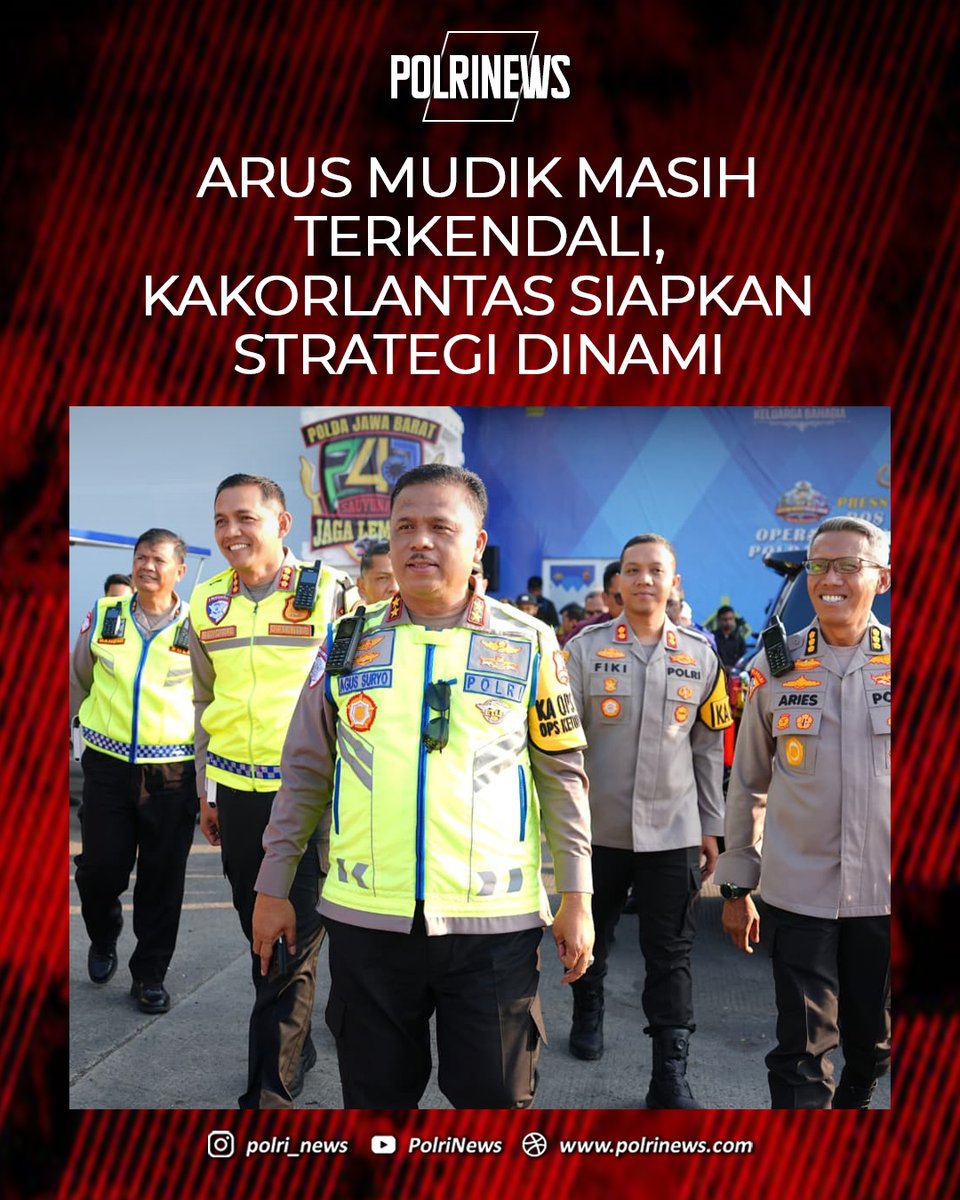 Kakorlantas pantau arus mudik di KM 57 Cikampek

#KorlantasPolri #OpsKetupat2026 #OperasiKetupat2026 #Mudik2026 #JalanPulang2026 #Lebaran2026 #IdulFitri #MudikLebaran