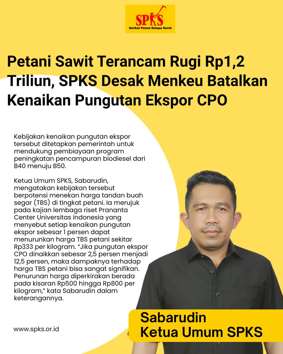 Serikat Petani Kelapa Sawit (SPKS) tweet media