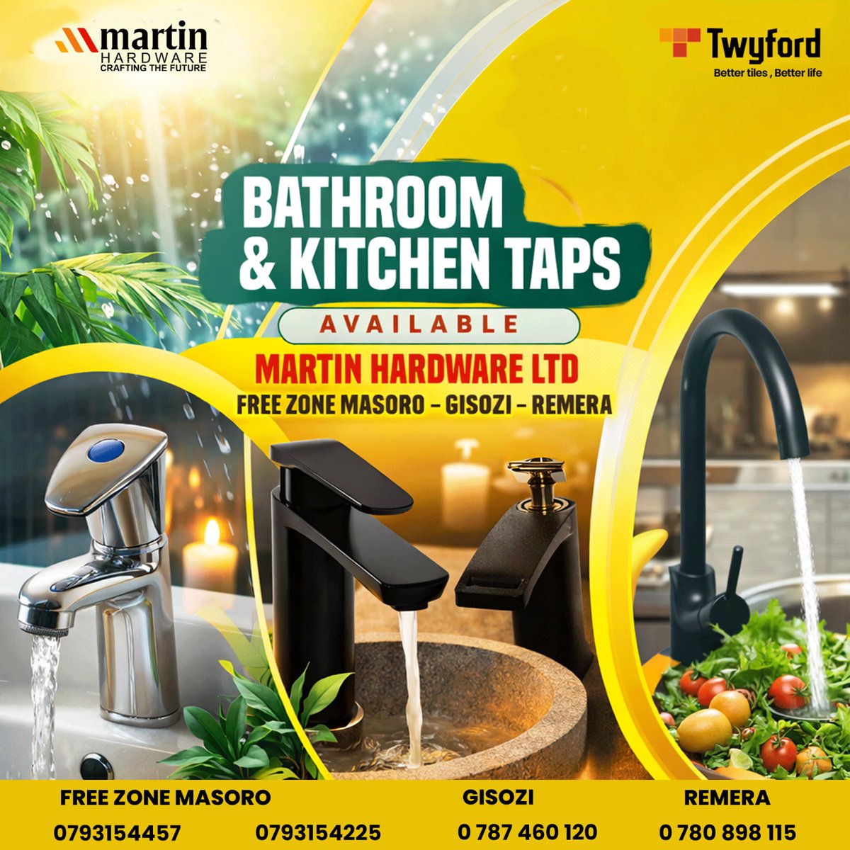 twyford_rwanda's tweet image. Upgrade your space with premium bathroom &amp;amp; kitchen taps now available at Martin Hardware Ltd 

📍 Visit us today and transform your kitchen &amp;amp; bathroom with the best fittings in town.

#MartinHardware #KitchenTaps #BathroomTaps #HomeImprovement #ModernKitchen