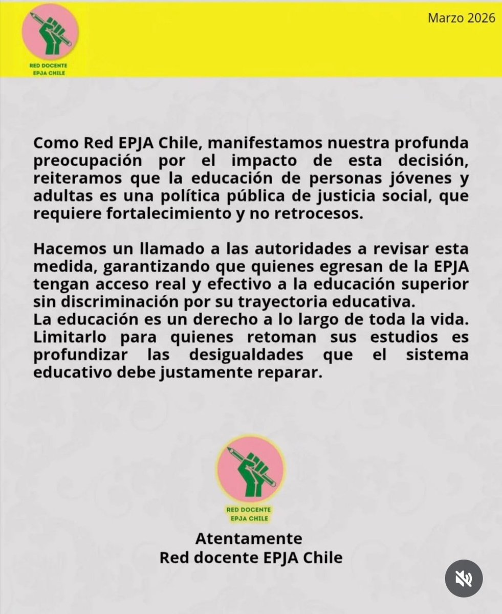 epja_red's tweet photo. #LollaCL2026 #mineduc #gratuidad #alerta #kast #Quiroz #carteldelospollos https://t.co/lrJZ5TbSyU