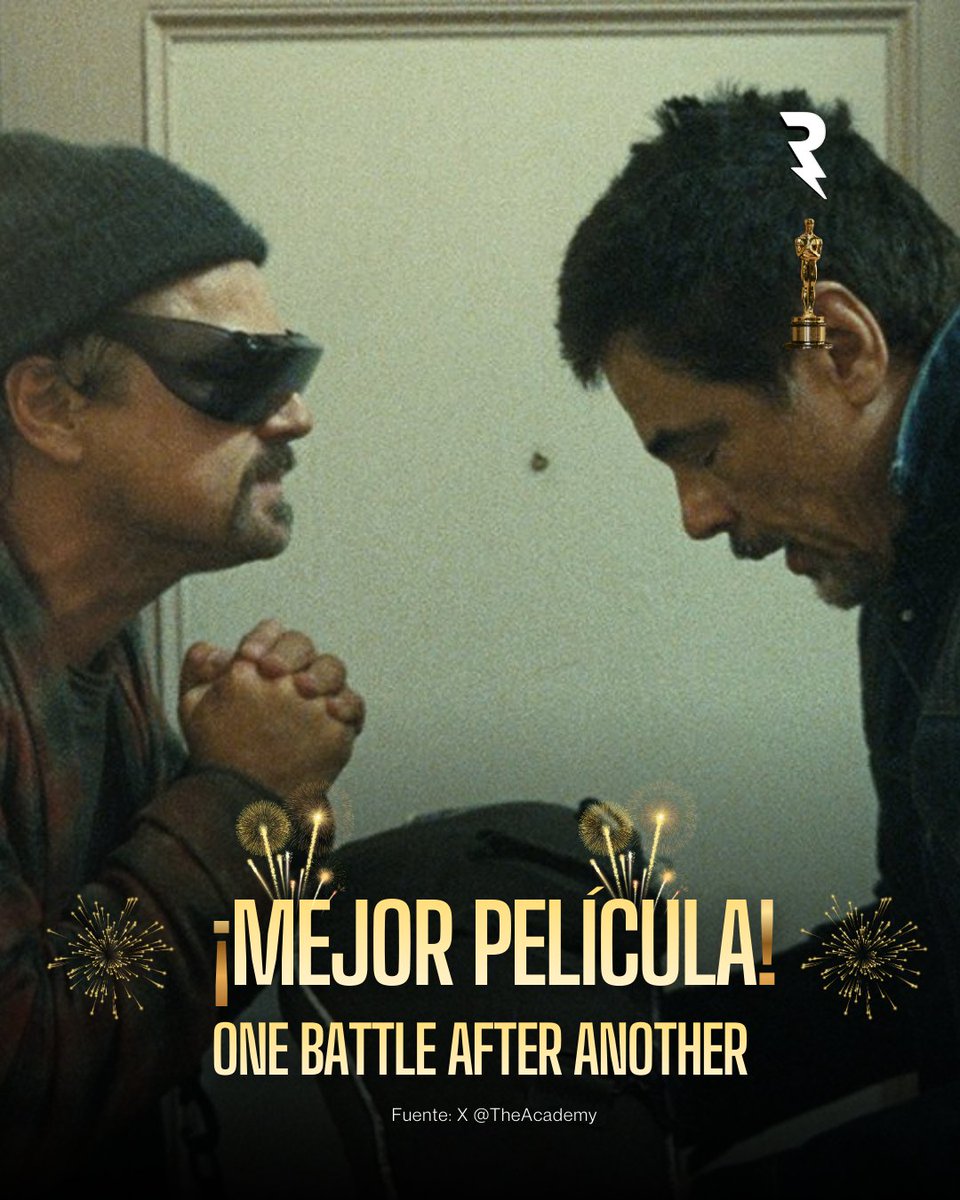 SoyReferee's tweet photo. 🏆 ¡LA GRAN VENCEDORA DE LA NOCHE! 🏆
‘One Battle After Another’, con un gran elenco pero con ciertas dudas y grandes contendientes, se llevó el gran premio de la noche. 🥇
#Oscars #Oscars2026 #OneBattleAfterAnother #PaulThomasAnderson #bestfilm https://t.co/NWeO9of2Ez