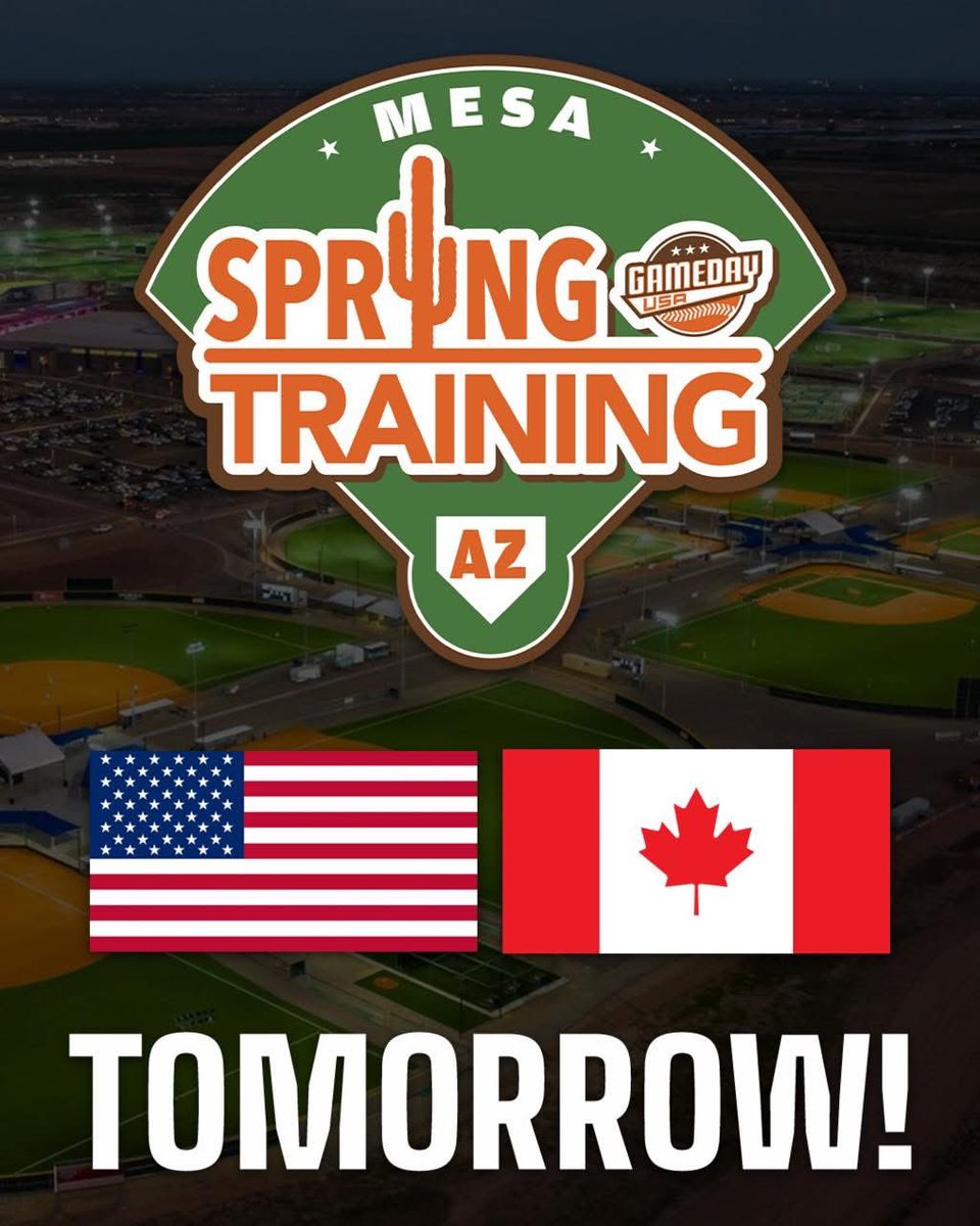 GameDayUSA's tweet photo. ☀️Just landed in the Valley of the Sun!  Mesa Spring Training begins tomorrow and runs for three consecutive weeks!  We look forward to hosting a record number of teams from both the USA and Canada!

#GameDayUSA🌵 
#MesaSpringTraining🇺🇸🇨🇦 https://t.co/Kjh4AXAlZ3