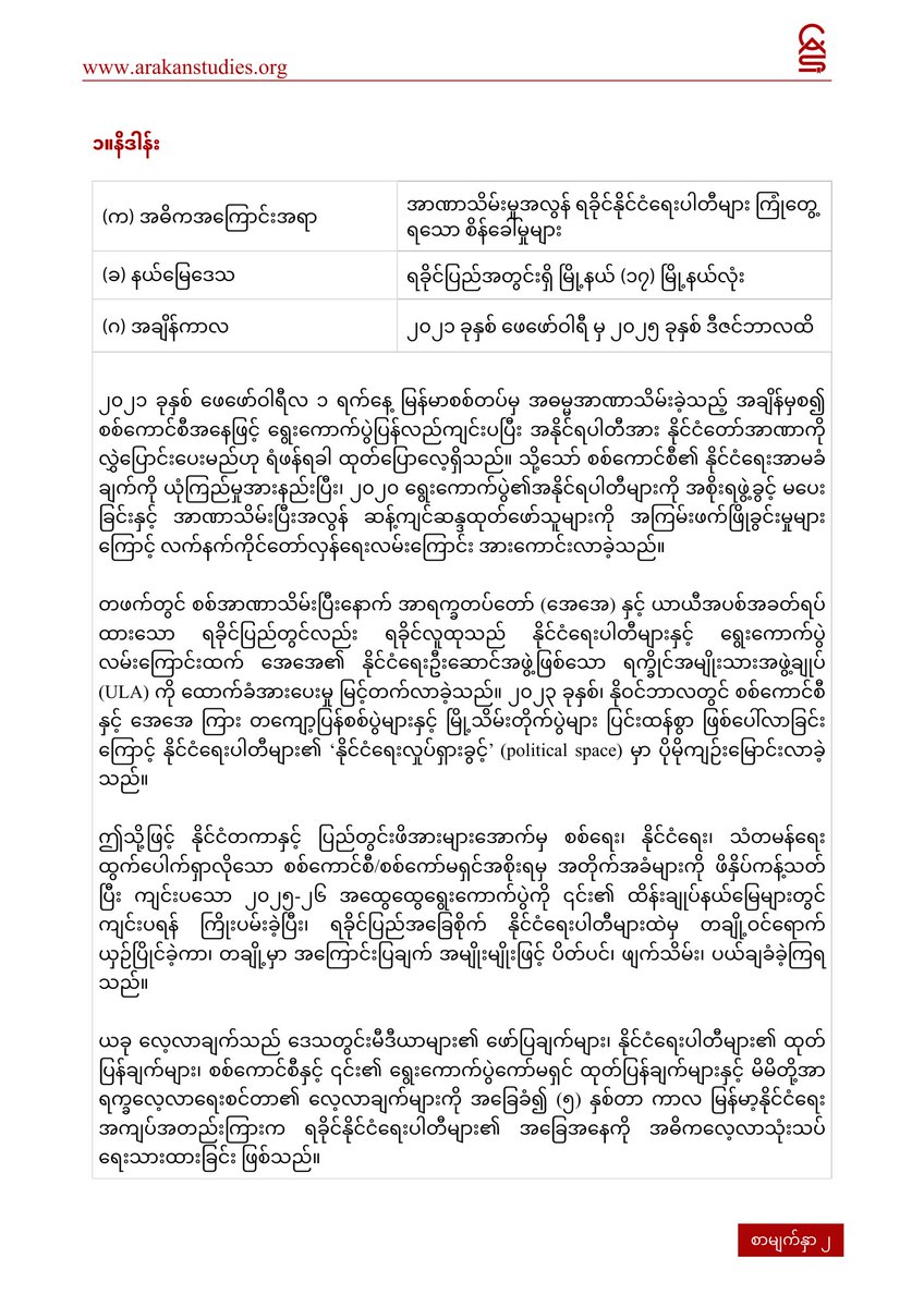 Center for Arakan Studies tweet media