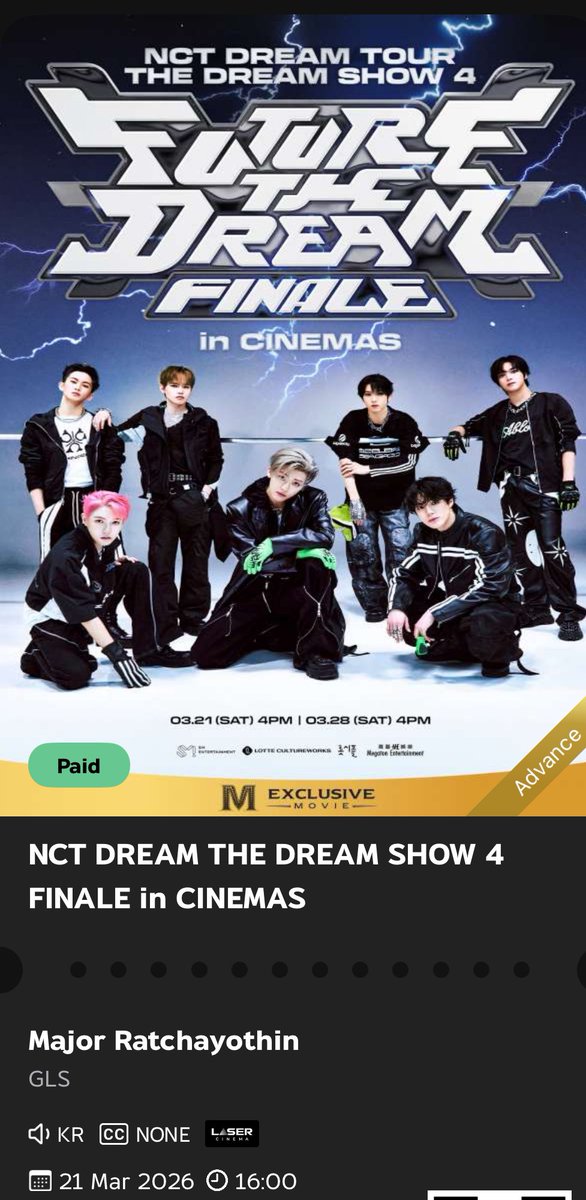 Giveaway for #HAPPYRENJUNDAY ✨

แจกตั๋วหนัง NCT DREAM THE DREAM SHOW 4 FINALE IN CINEMA 

วันที่ 21 มีนาคม ที่ เมเจอร์รัชโยธิน 1ใบให้กับเหรินชิน หรือดรีมเส้นเพื่อไปฉลองวันเกิดล่วงหน้ากับน้องอินจุนกันค่ะ 💛 
สุ่มจาก retweet โพสนี้นะคะถึงวันที่ 18และสะดวกมารับตั๋วกับเราที่mrtค่ะ