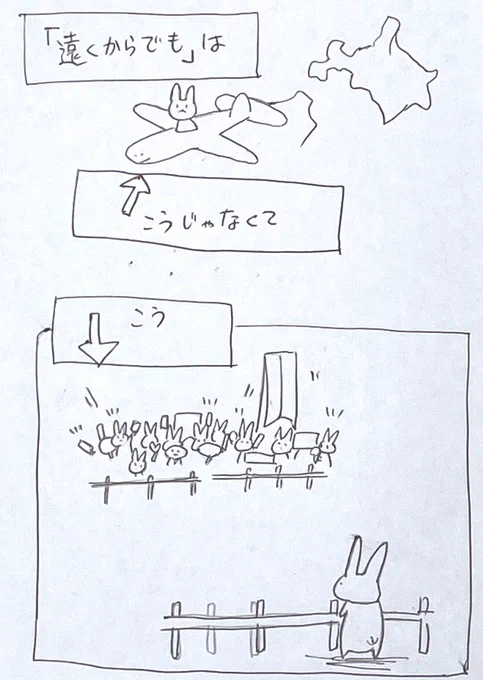 「遠くからでも」が分かりにくかったので補足。 