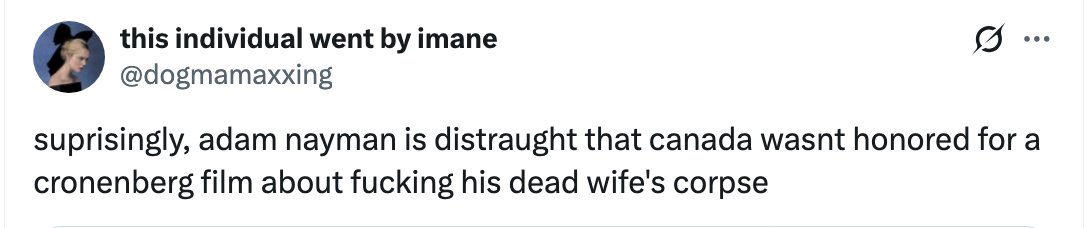 Adam Nayman tweet media