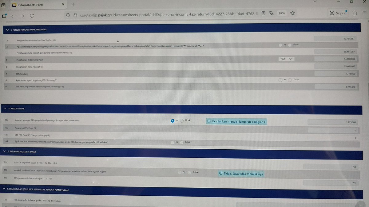 Penghasilan dari 1 pemberi kerja + shopee Afiliator, di BPA1 karyawan statusnya LB, shopee Afiliator antara L-1 bagian D dan bagian E beda jumlahnya, status SPT OP jadi LB jga, bagaimana solusinya