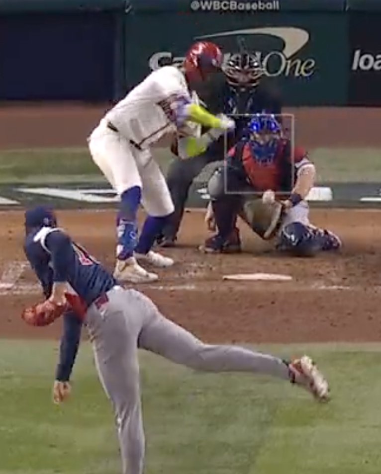 Folks.  It does NOT matter if that was a ball or strike.  It's a mindset.  It's an approach at the plate.  With 2 strikes kids are taught they have to battle and fight off tough pitches.  It was closer than the box on the screen makes it look.  That is CLOSE.