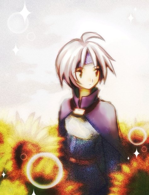 teya_rinrin's tweet photo. Schezo birthday art (I dropped him off in the sunflower field as a birthday gift) ♡ 

#puyopuyo #schezowegey https://t.co/a356oJY1de
