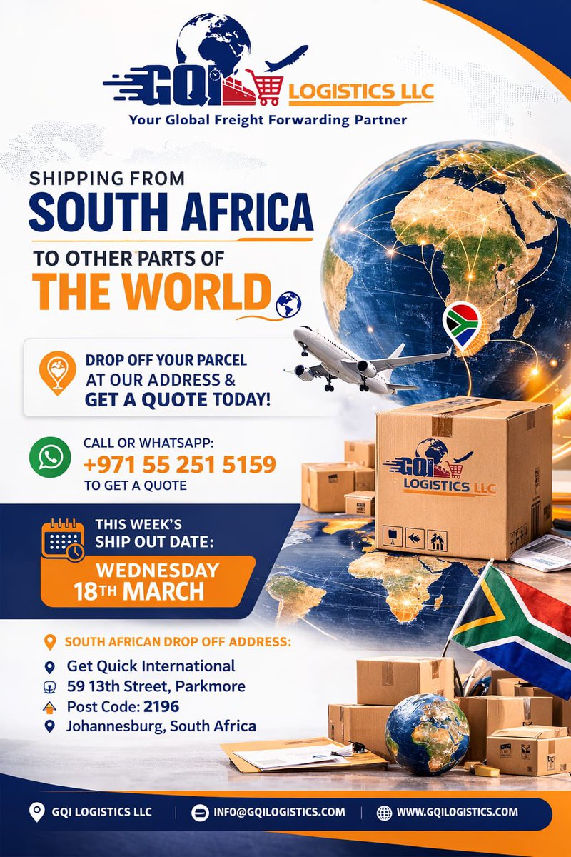 GetQuickIntern1's tweet photo. Next shipments loading soon from:
🇺🇬 Uganda
🇺🇸 USA
🇬🇧 UK
🇨🇳 China

Shipping to destinations worldwide with Get Quick International.

Secure your cargo space early and let our team handle the logistics from sourcing to delivery at your doorstep. https://t.co/QZJhhgucsV