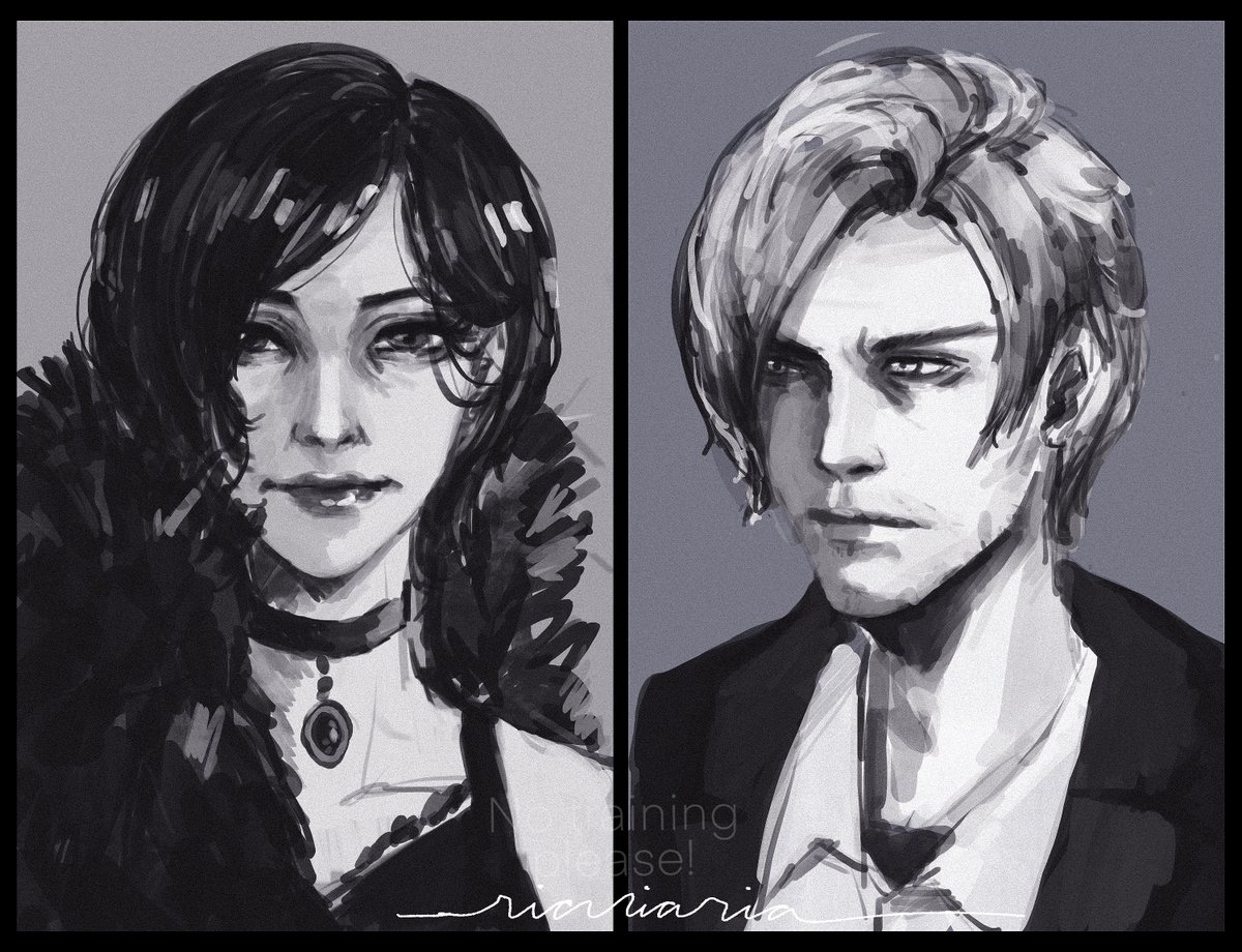 blahblahriaria's tweet photo. Noir Ada and Leon! #Aeon 🖤 https://t.co/6fmBbUWfIt