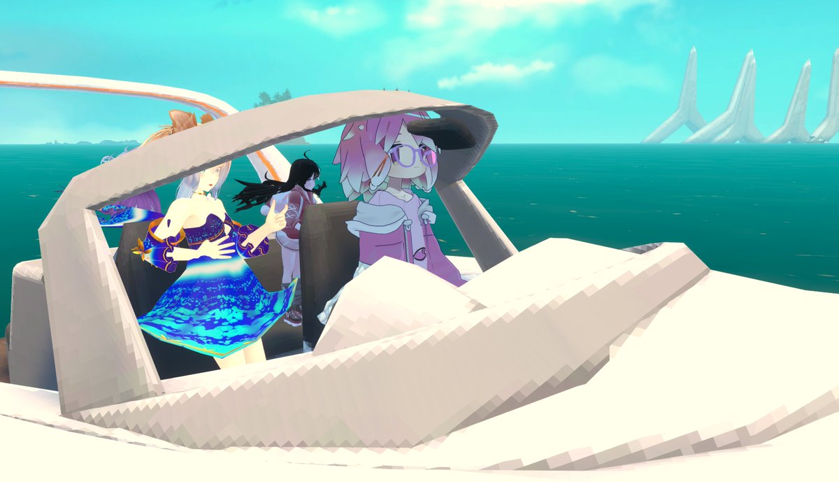 yarrepann's tweet image. #FUSH 釣りしながら、フレンドさんといろいろ駄弁るのが楽しいね、イベントのアフターに皆FISH！に集まってきて、きょうの出来事など話す、ラインはみなもに届かないけど、ピラミッドの上からの眺めはいいもんだ。