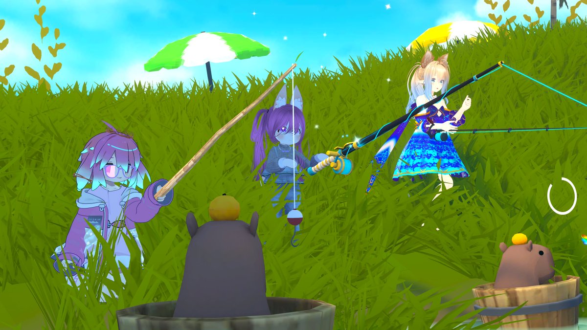 yarrepann's tweet image. #FUSH 釣りしながら、フレンドさんといろいろ駄弁るのが楽しいね、イベントのアフターに皆FISH！に集まってきて、きょうの出来事など話す、ラインはみなもに届かないけど、ピラミッドの上からの眺めはいいもんだ。