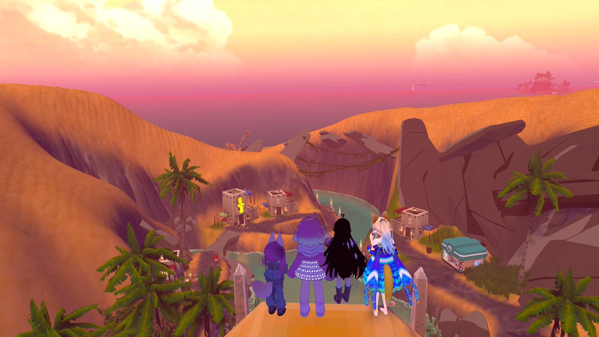 yarrepann's tweet image. #FUSH 釣りしながら、フレンドさんといろいろ駄弁るのが楽しいね、イベントのアフターに皆FISH！に集まってきて、きょうの出来事など話す、ラインはみなもに届かないけど、ピラミッドの上からの眺めはいいもんだ。