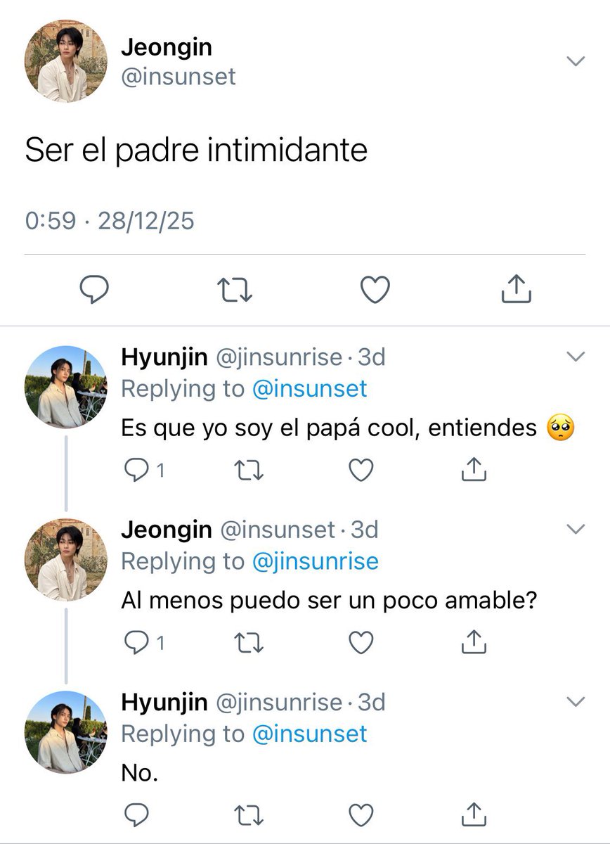 hyuningff's tweet photo. 𐚁 Hyunin/Nichojoo AU; Trouble

Hyunjin y Jeongin llevan una vida prospera, felizmente casados y con un hijo en común. Sin embargo, luego de que Euijoo llegara con una noticia desconcertante, Hyunjin obliga a su marido a intimidar al nuevo pretendiente de su hijo. https://t.co/txfLyyDrUK
