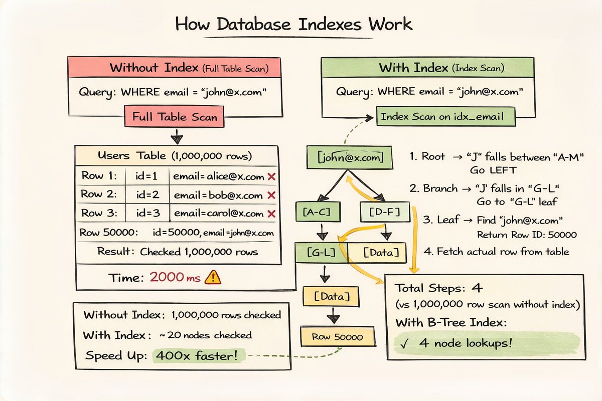 System Design Series - Day 3/90 DATABASE INDEXES: The one concept that ...