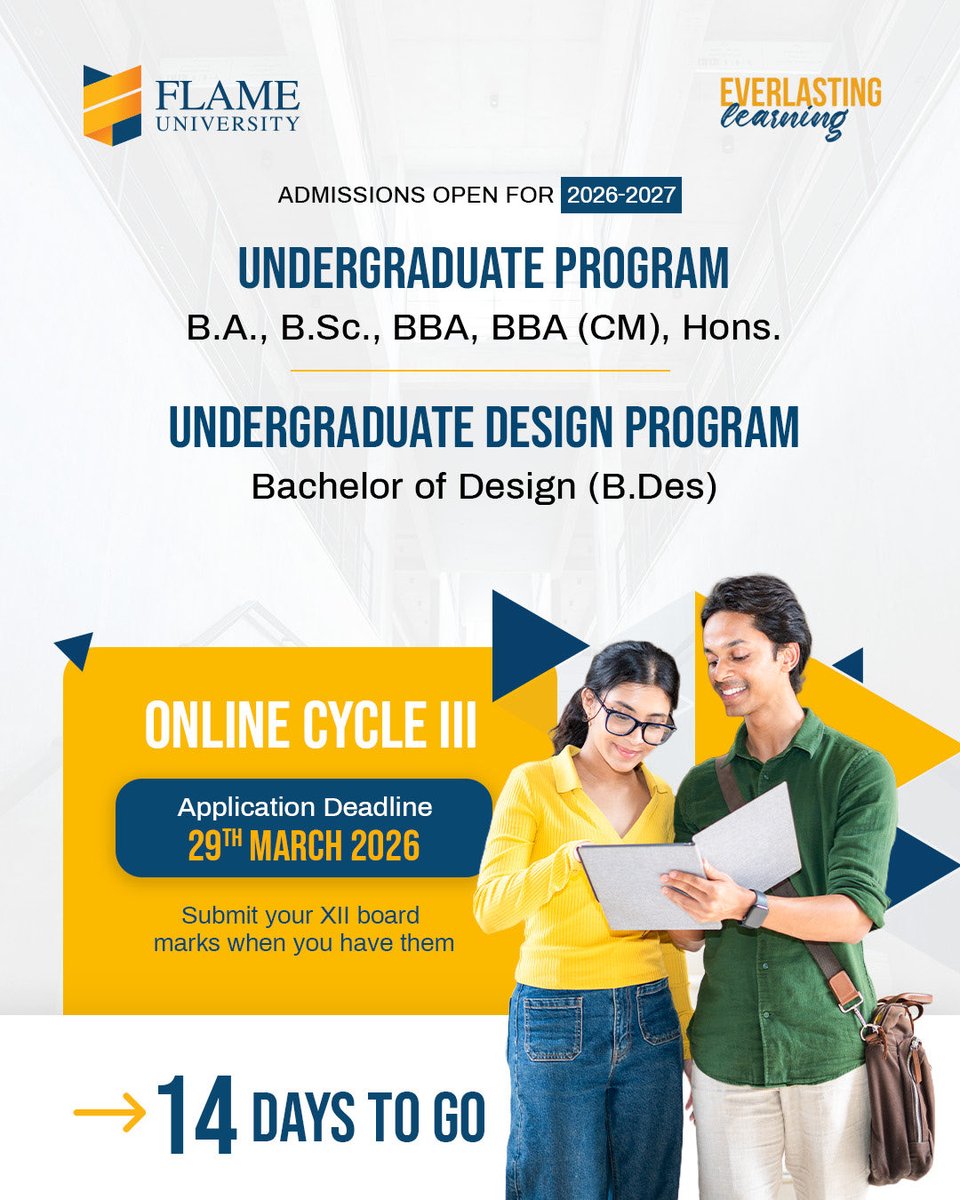 FLAME University tweet media