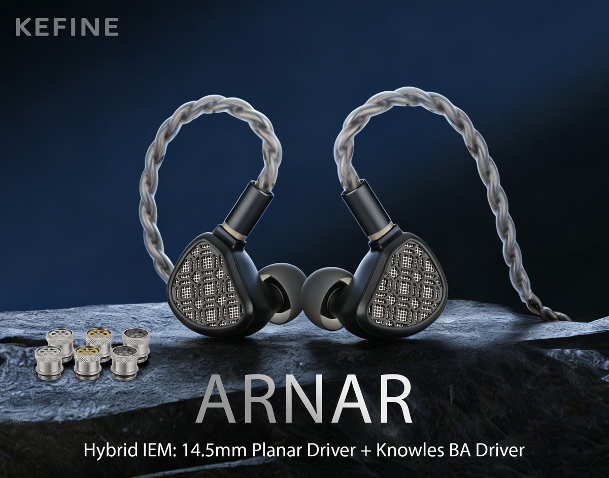 Kefine_elec's tweet photo. ð¥New Launch
ðŒKefine Arnar: 1 Planar Driver + 1 BA Driver Hybrid Earphone
ð¶Powerful Bass
ð¶Warm Vocals
ð¶Smooth Treble
Aliexpress:https://t.co/nkkDVbLzNN
Amazon:https://t.co/EFBjGXf090
Shopee:https://t.co/JBcCD1MyTA
Lazada:https://t.co/rZwZKUZXQ7
#Kefine #Arnar #NewLaunch https://t.co/NOUCj4nLbn