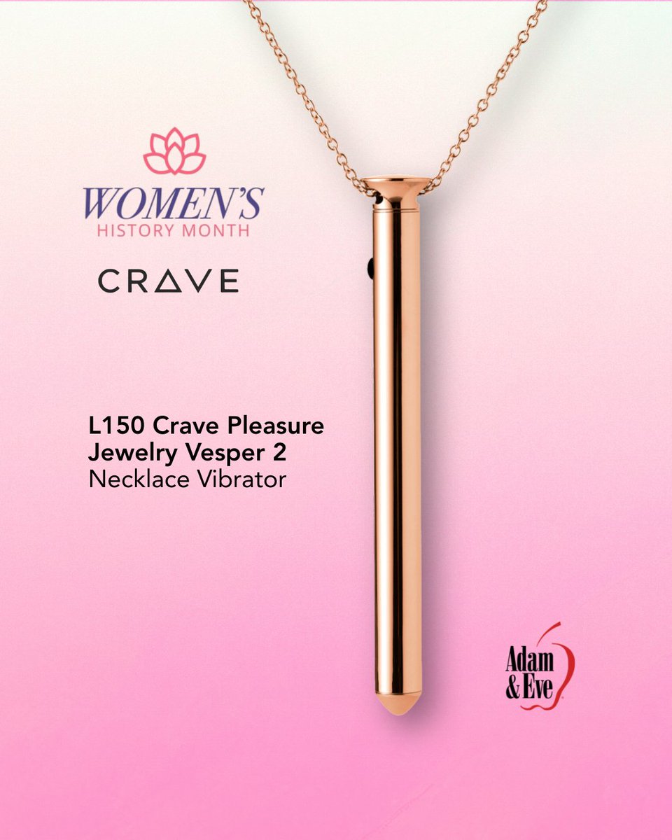 adamandeve's tweet image. Feel the empowerment of sexual freedom you can wear. 
🔗  bit.ly/4beJjMk
The Crave Vesper 2 Necklace Vibrator delivers powerful, whisper-quiet vibration. Beautiful, bold, and ready whenever the mood strikes. ✨
#WomensHistoryMonth #Crave #CraveVesper #SexualWellness