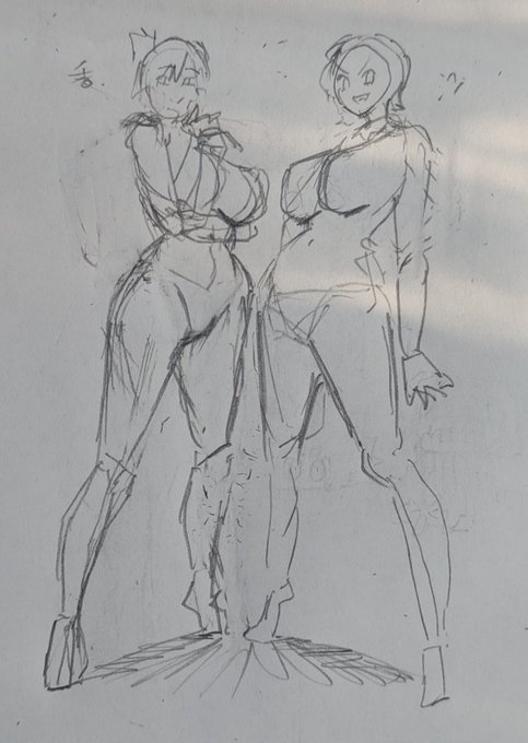 次回は香と沙をアクスタにしたい 知的な香と脳筋の沙、それぞれらしさが活きるスケベ水着とは?_?