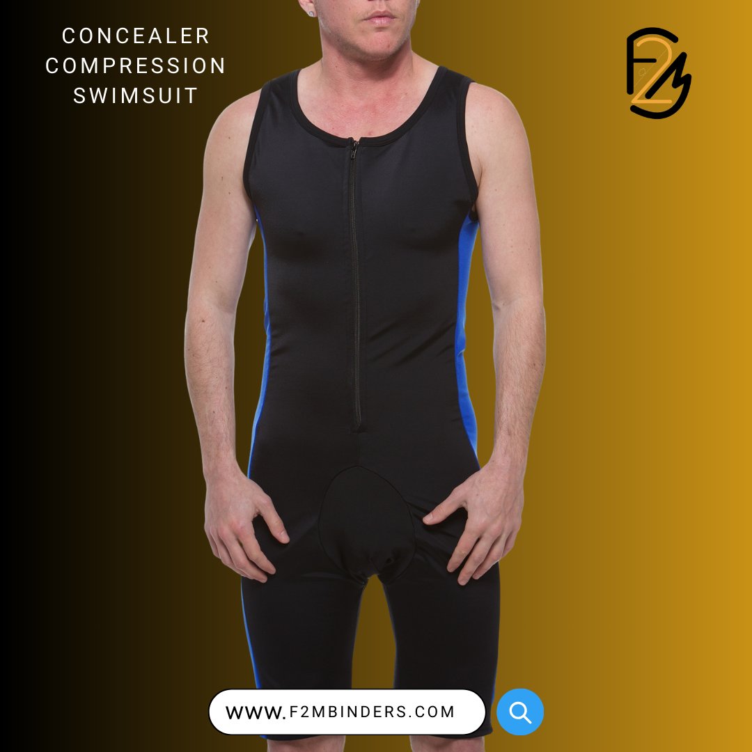 UnderworksFTM's tweet photo. Swim with a smoother chest profile using the Concealer Compression Swimsuit FTM. Designed to help flatten the chest and shape the torso while allowing movement in the water. Great for beach days or pool time. https://t.co/OxU6KXCk0D
 #ChestCompression #SwimBinder #transmasc https://t.co/CLJlzEB6LY