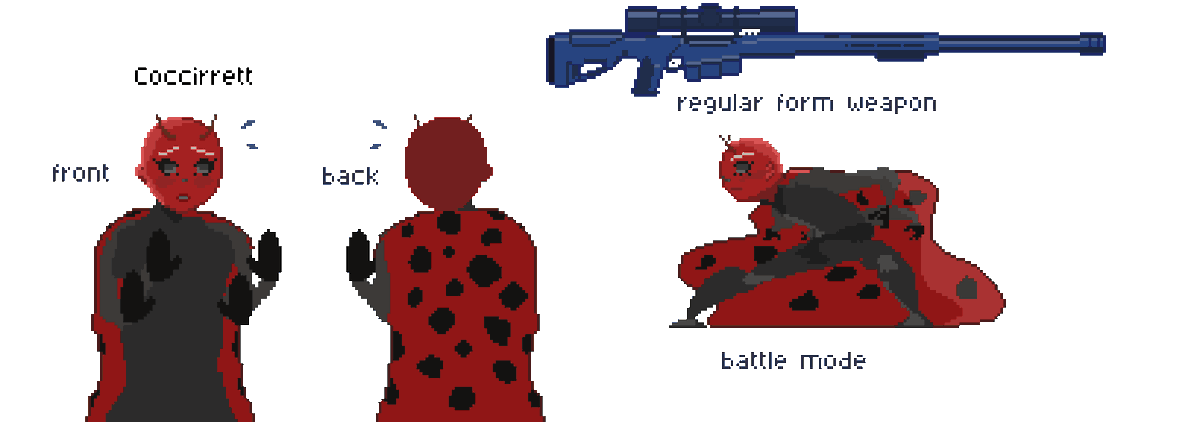 tozatsa's tweet photo. ladybug character for game ideas #pixelart #ladybug https://t.co/tfbA6Q24tb