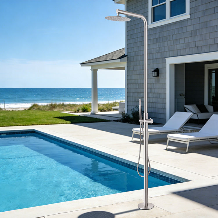 Michael43467188's tweet photo. From backyard pools to resort decks: our sleek outdoor shower fits every vibe. Weatherproof SS, easy install, and a gentle rain shower head. Ideal for homes, hotels, and commercial spaces. Ready to upgrade your outdoor rinse? #OutdoorShower #PoolShower #PoolEssentials https://t.co/IEaYaKdg4P